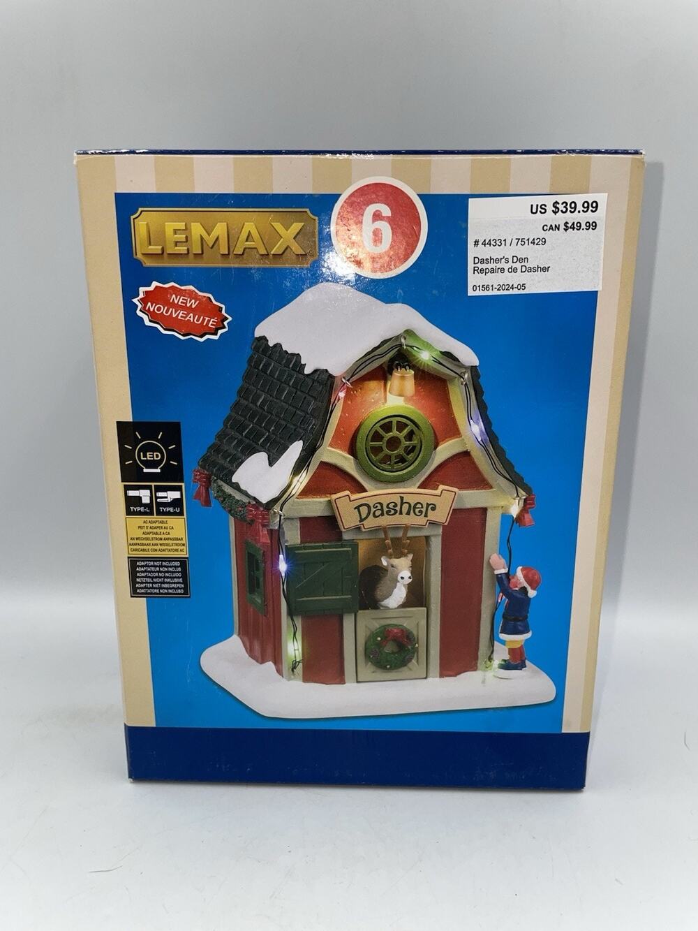 Lemax DASHER'S DEN # 44331 Christmas Village Table Accent Lighted 2024